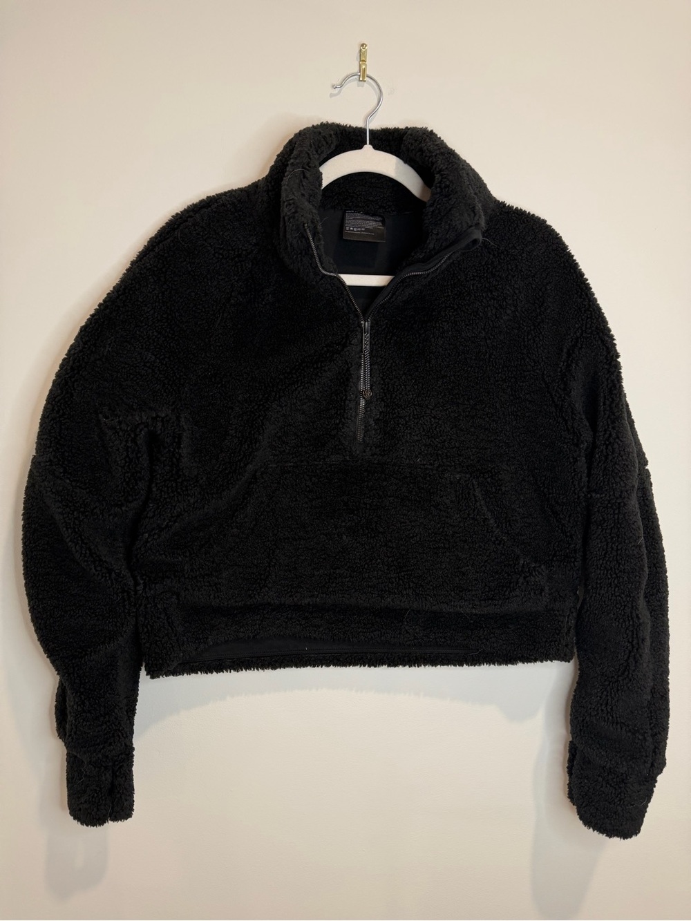 Lululemon: Black Teddy Fleece Scuba Jacket